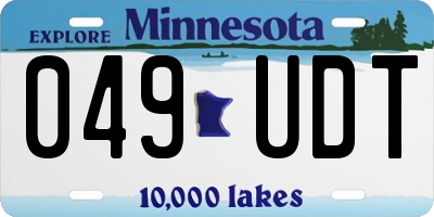 MN license plate 049UDT