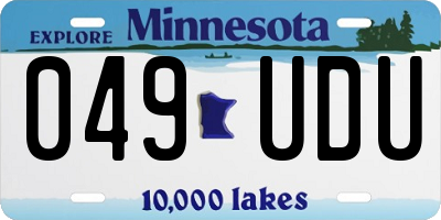 MN license plate 049UDU