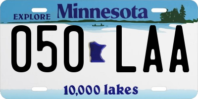 MN license plate 050LAA