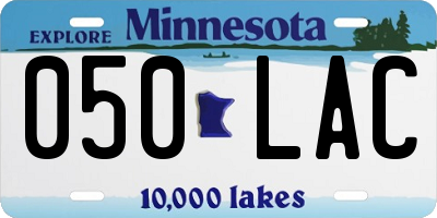 MN license plate 050LAC