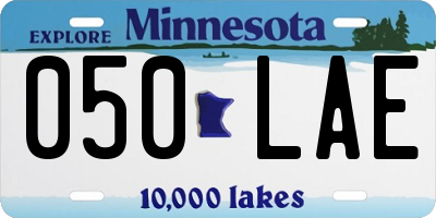 MN license plate 050LAE