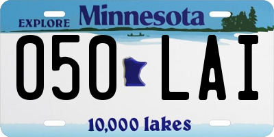 MN license plate 050LAI