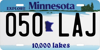 MN license plate 050LAJ