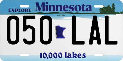 MN license plate 050LAL