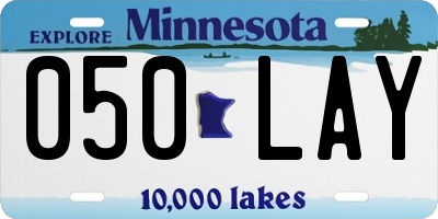 MN license plate 050LAY