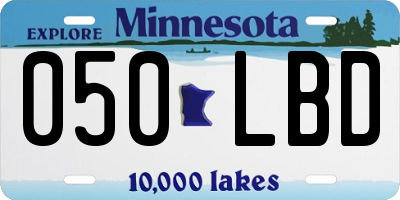 MN license plate 050LBD