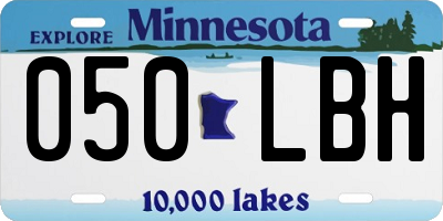 MN license plate 050LBH