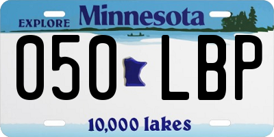 MN license plate 050LBP