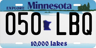 MN license plate 050LBQ