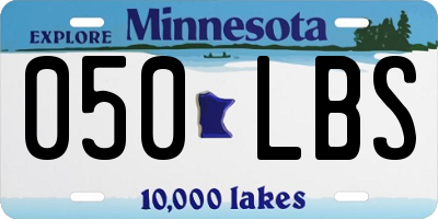 MN license plate 050LBS