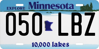 MN license plate 050LBZ