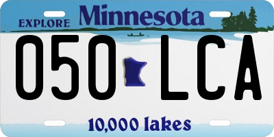 MN license plate 050LCA