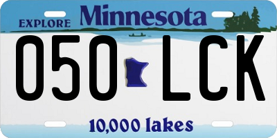 MN license plate 050LCK