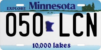 MN license plate 050LCN