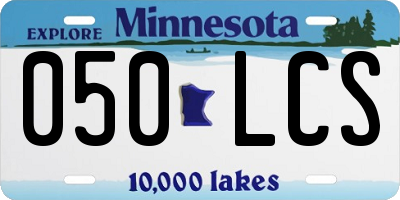 MN license plate 050LCS