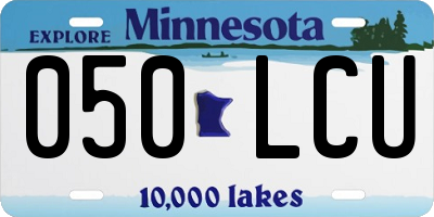 MN license plate 050LCU