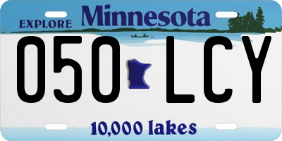 MN license plate 050LCY
