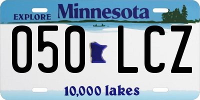MN license plate 050LCZ