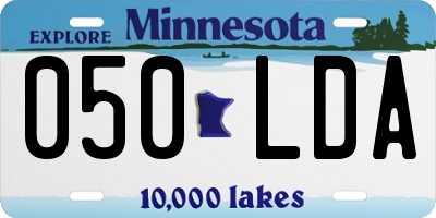 MN license plate 050LDA