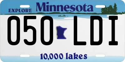 MN license plate 050LDI