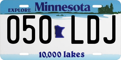 MN license plate 050LDJ