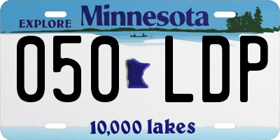 MN license plate 050LDP