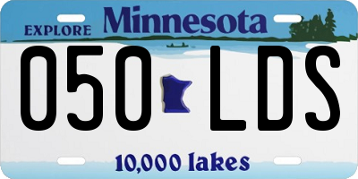 MN license plate 050LDS