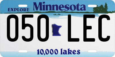MN license plate 050LEC