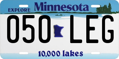 MN license plate 050LEG