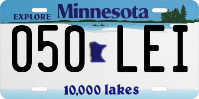 MN license plate 050LEI