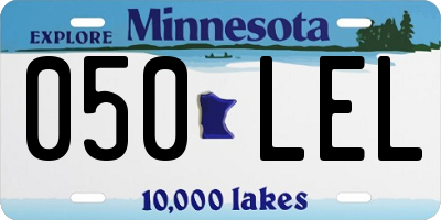 MN license plate 050LEL