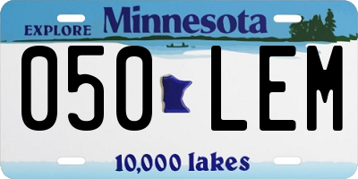 MN license plate 050LEM