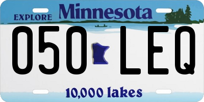 MN license plate 050LEQ