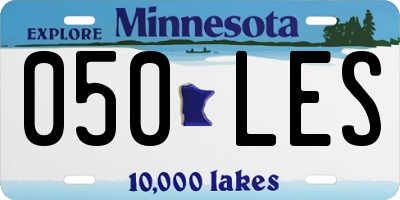 MN license plate 050LES
