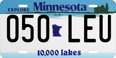 MN license plate 050LEU