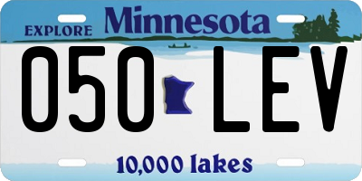 MN license plate 050LEV