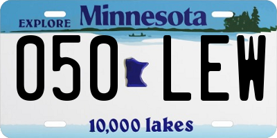 MN license plate 050LEW