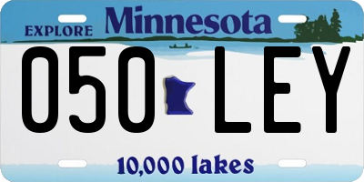 MN license plate 050LEY