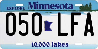 MN license plate 050LFA