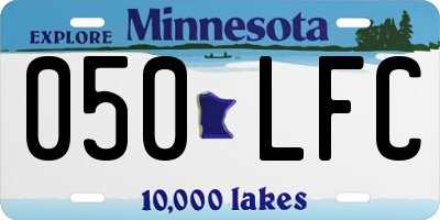 MN license plate 050LFC