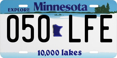 MN license plate 050LFE