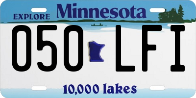 MN license plate 050LFI