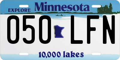 MN license plate 050LFN