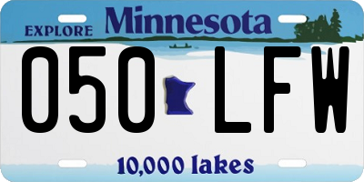 MN license plate 050LFW
