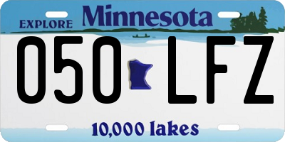 MN license plate 050LFZ