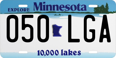 MN license plate 050LGA