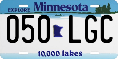 MN license plate 050LGC