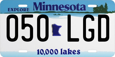 MN license plate 050LGD