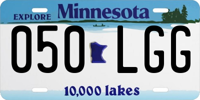 MN license plate 050LGG