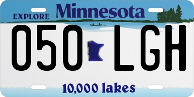 MN license plate 050LGH